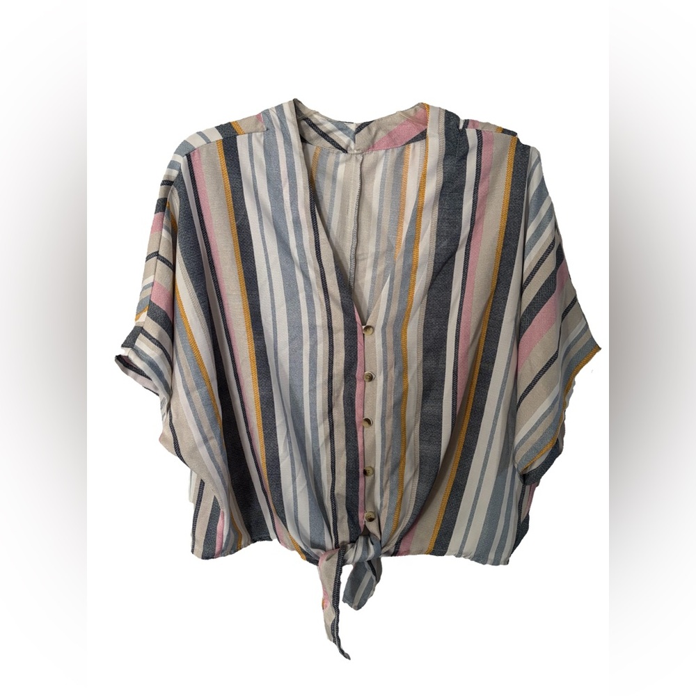 Striped Button-Up Shirt
